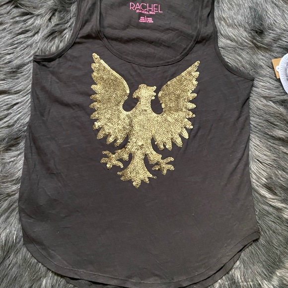 Rachel Roy Eagle tank top with gold sequents! Size Small - Picture 1 of 10
